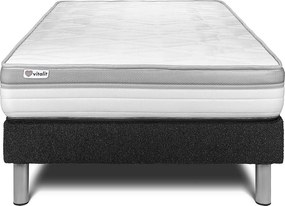 lózka z materacem VITAL RELAX 120 x 200 cm Rama lózka Czarny