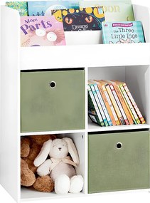 Półka na książki z 2 koszami dla Dzieci KMB79-W