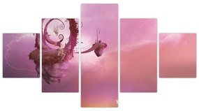 Obraz - Wróżka na pływającej wyspie (125x70 cm)