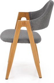 Krzesło na metalowym stelażu pokryte tkaniną K344