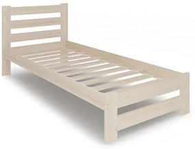 Drewniane jednoosobowe łóżko skandynawskie 90x200 - Lids 3X