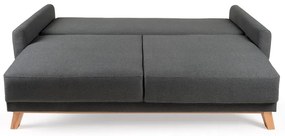 Ciemnoszara sofa rozkładana Bonami Selection Pop