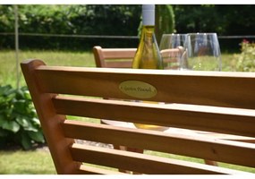 Zestaw mebli ogrodowych z litego drewna akacjowego dla 2 osób Ibarra – Garden Pleasure