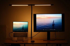 Lampa LED na biurko NOX, zacisk, pilot zdalnego sterowania