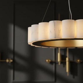 LAMPA SUFITOWA WISZĄCA LED APP1801-CP Brush Gold