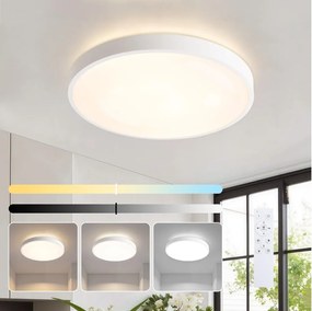 Brilagi - Ściemnialna oprawa LED GLASS POOL DOUBLE LED/48W/230V 40 cm biała + pilot