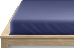 PrzytulneMieszkanie.pl Jersey prześcieradło HIGHFIT ciemnoniebieskie 180 x 200 cm