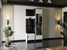 Garderoba ROJ 11 Biały + Ekoskóra Czarna