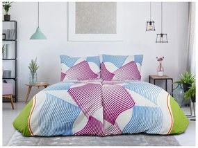 PrzytulneMieszkanie.pl PrzytulneMieszkanie.pl Bawełniana pościel UNILO niebiesko-fioletowa Rozmiar pościeli: 70 x 90 cm | 140 x 200 cm