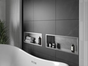 Mexen X-Wall-R półka wnękowa z kołnierzem 60 x 20 cm, inox - 1910602010
