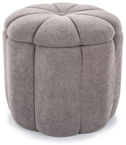 Szary taboret TUP z miejscem do przechowywania 45x45 cm