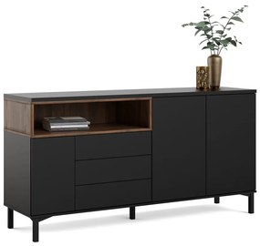 Czarna komoda 176x90x49 cm Roomers – Tvilum