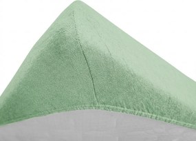 PrzytulneMieszkanie.pl Prześcieradło frotte do łóżeczka zielone 60x120 cm