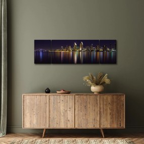 Obraz miasta nocą (170x50 cm)