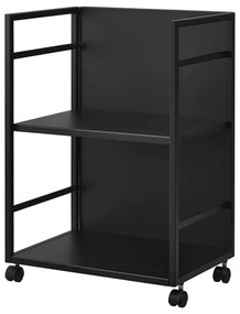 Czarny metalowy regał na kółkach 42x60 cm Tower – YAMAZAKI
