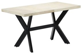 Stół do jadalni z drewna mango Glefro 2X – biały