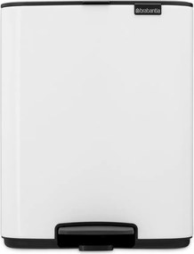 Biały stalowy kosz na śmieci z pedałem 12 l Bo – Brabantia