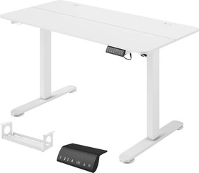 Vinsetto Biurko Stojące Regulowane Elektrycznie, 140 x 70 x 116 cm, Białe