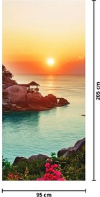 Fototapeta na drzwi - Piękna plaża (95x205cm)