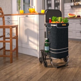 Jurhan Torba na zakupy na kółkach do schodów COMFORT, 50l, czarna