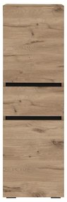 Wysoka wąska szafka łazienkowa w dekorze dębu 38x130 cm Wisla – Støraa