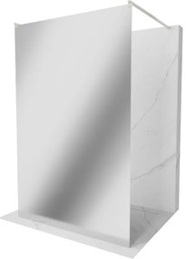 Mexen Kioto ścianka prysznicowa wolnostojąca 100 x 200 cm, lustro 8 mm, nikiel szczotkowany - 800-100-002-97-50