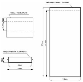 Szarobrązowa zaciemniająca zasłona termiczna 140x270 cm Pleat – Restilo
