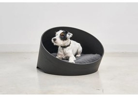 Czarne legowisko dla czworonoga 75x60 cm Covo Ash Black/Anthracite S – MiaCara