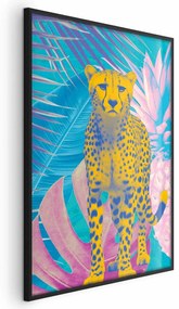 Plakat Egzotyczny Lampart 29,7x42 cm z ramą czarną bez marginesu ARTGEIST B