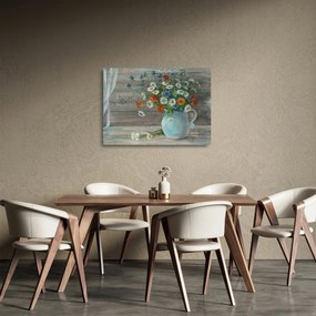 Obraz na szkle - Kwiaty polne, obraz olejny (70x50 cm)