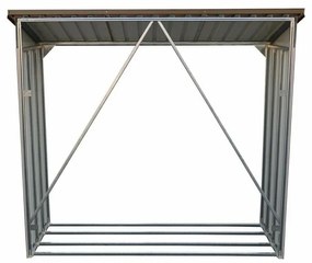 Duramax Blaszana wiata na drewno, dekor dąb