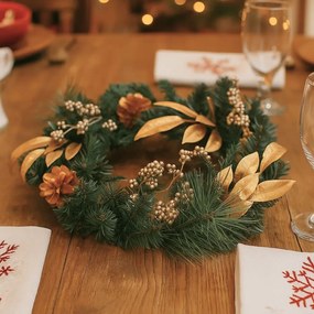 Stroik świąteczny, złote zdobienia