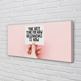 Obraz drukowany na płótnie Dłoń z Motywującym Hasłem