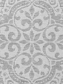 Dywan zewnętrzny dwustronny Duet Ornament szaro-kremowy 80 cm x 250 cm