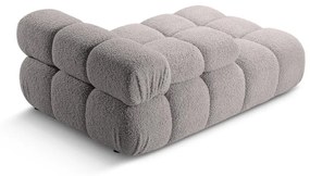 Jasnoszary moduł sofy z materiału bouclé (lewostronny) Bellis – Micadoni Home