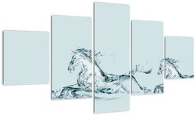 Obraz - Konie z kropli wody (125x70 cm)