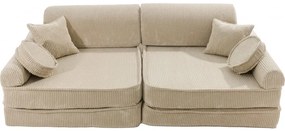 Aesthetic sztruksowa sofa dziecięca, ecru - meowbaby®