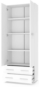 Regał zamykany LIMA REG-2 biały połysk/dąb sonoma HALMAR