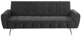 3-osobowa kanapa z funkcją spania rozkładana z weluru POLANI - Kolor antracytowy