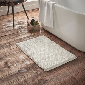 Biały dywanik łazienkowy 50x80 cm Aspen Bobble – Bianca