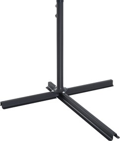 Outsunny parasol przeciwsłoneczny na wysięgniku z korbką ręczną odpinany zielony ochrona UV | Aosom PL