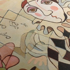 Obraz - Kubizm - harlequin and rose (70x50 cm)