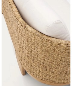 Beżowo-naturalny sofa ogrodowa z imitacji rattanu Xoriguer – Kave Home