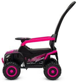 Baby Mix Odpychacz elektryczny dla dzieci zprowadnicą Ruggy, różowy