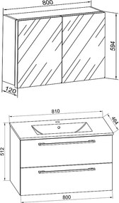 Umywalka 3-częściowa Badinos SP