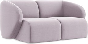Modułowa sofa 2-osobowa - z tkaniny welwetowej - lawendowy - LANI