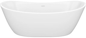 Wanna wolnostojąca biała - 360 l - Akryl - 190 x 89 x 72 cm - BORAZA