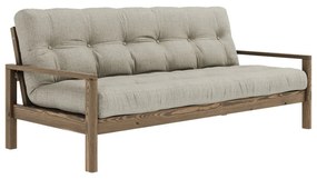 Beżowa lniana rozkładana sofa 205 cm Knob – Karup Design