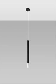 Czarna metalowa lampa wisząca ø 8 cm Vittoria – Sollux