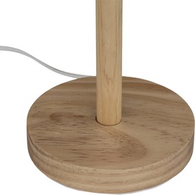 Lampa stołowa DELLA, drewniana podstawa, 42 cm